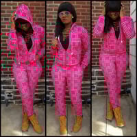 Image 2 of Pink Plaid 2 piece set c