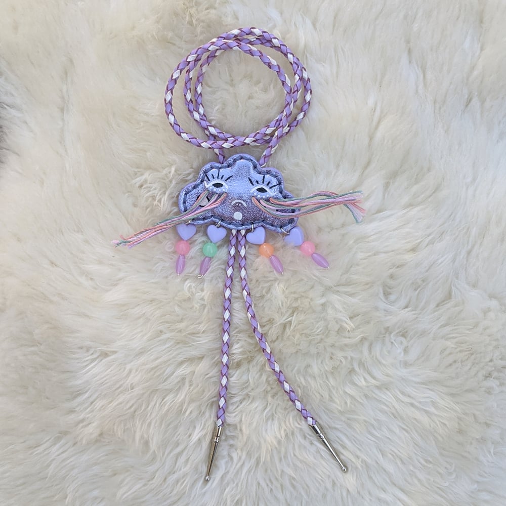 Image of Crying Cloud Bolo Tie (Purple)
