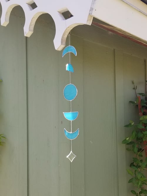 Image of Moon Phase mobile- stained glass