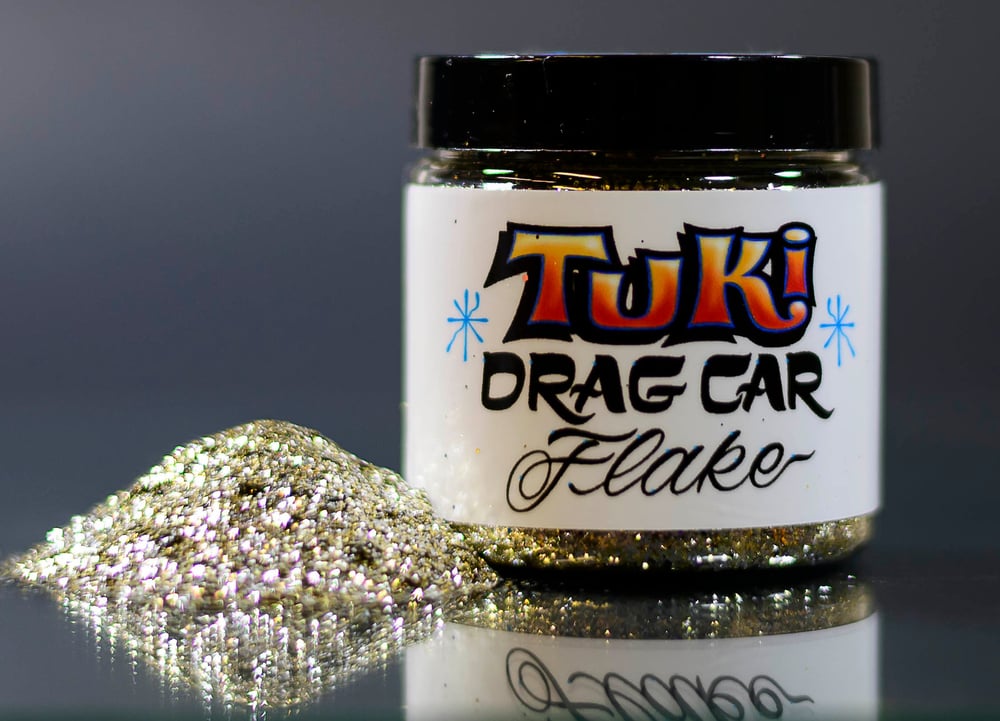 TUKI "DRAG CAR" 1970'S STYLE -.015 SIZE -SQUARE FLAKE