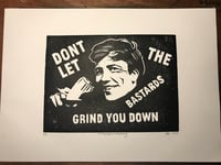 Image 1 of Albert Finney. Saturday Night &amp; Sunday Morning. Hand Made. Original A3. Linocut print.