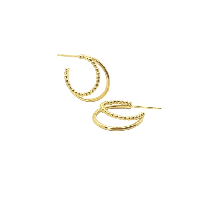 Gold double hoops | Mayah Jewellery LTD