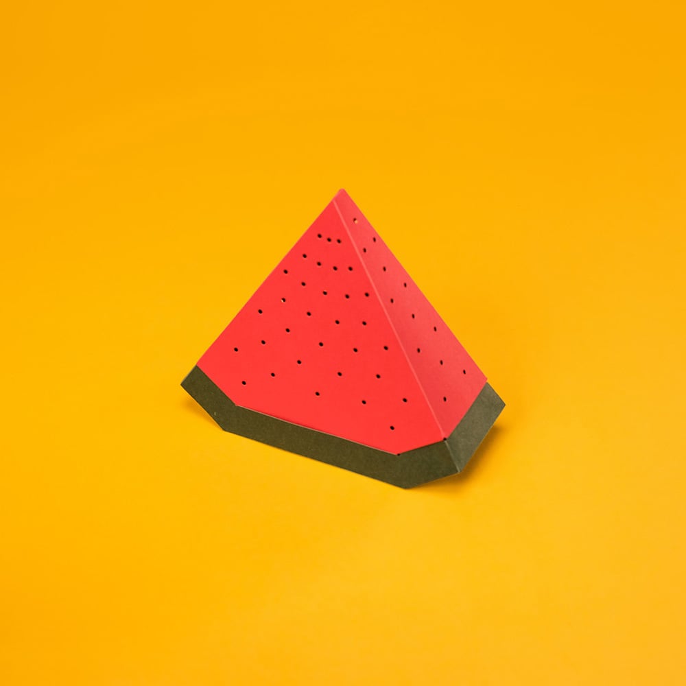 Image of D.I.Y. PAPER KIT SET WITH BLUETOOTH SPEAKER - WATERMELON