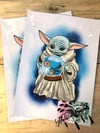 The Child Baby Yoda  A4 Print 