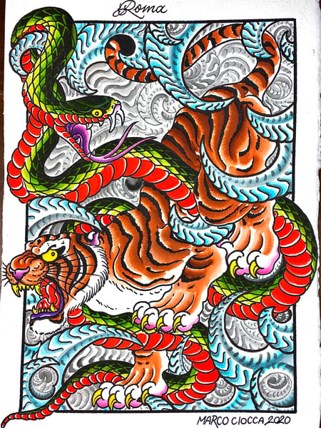 Image of Snake and tiger