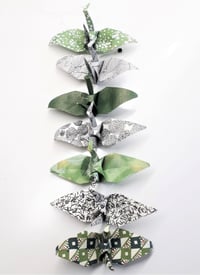 Image 1 of Guirlande Grues Forêt/Noir graphique