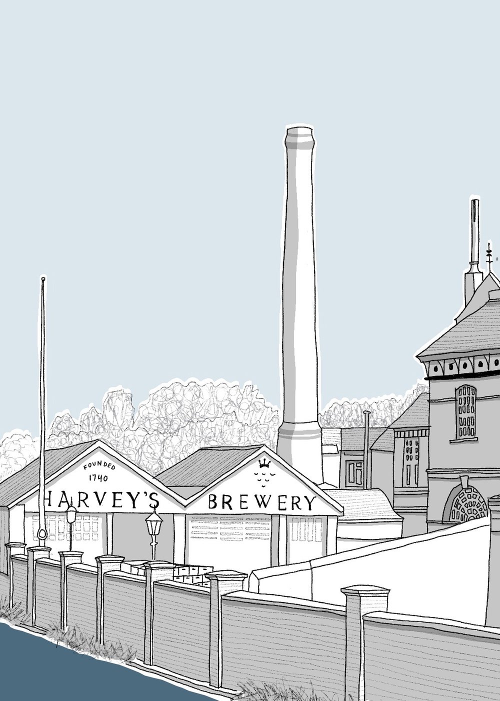 Harvey's Brewery Print