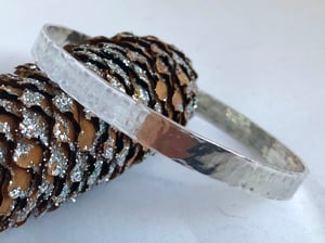 Handmade 6mm wide 925 Silver Bangle Sizes Sm, Med, Large and XL