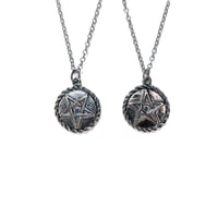 Image 1 of Pentagram necklace in sterling silver or gold
