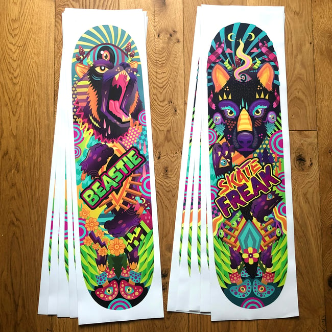 Skateboard Deck Stickers
