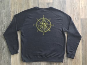 Image of "Compass Rose" Crew Sweatshirt Charcoal/Heather 