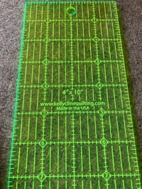 Image 3 of 4” x 10” quilting template/ruler