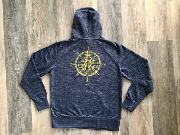 Image of "Compass Rose" Pullover Heather Blue