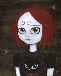 Image 1 of Ruby Gloom and Doom kitty Original Painting by Martin Hsu