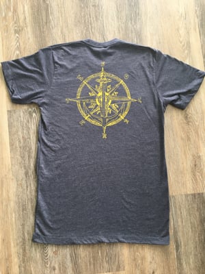 Image of Compass Rose T shirt  Midnight