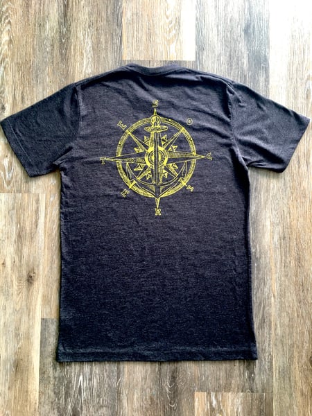 Image of "Compass Rose" T shirt  Carbon