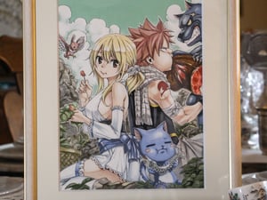 Image of Fairy Tail NaLu Japan Exhibition RARE Original Framed Art Piece