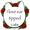 "I Love Ear Tipped Cats" Sticker