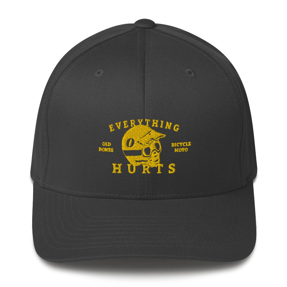 Image of OLD BONES BADGE LOGO FLEX FIT HAT