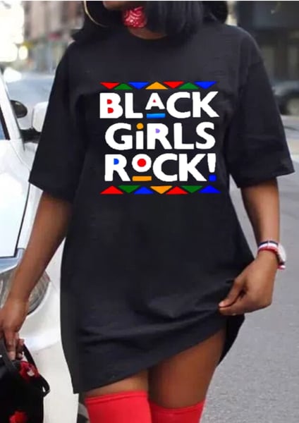 Image of Black girls rock tshirt dress