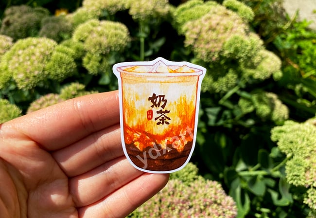 Brown Sugar Bubble Tea Sticker