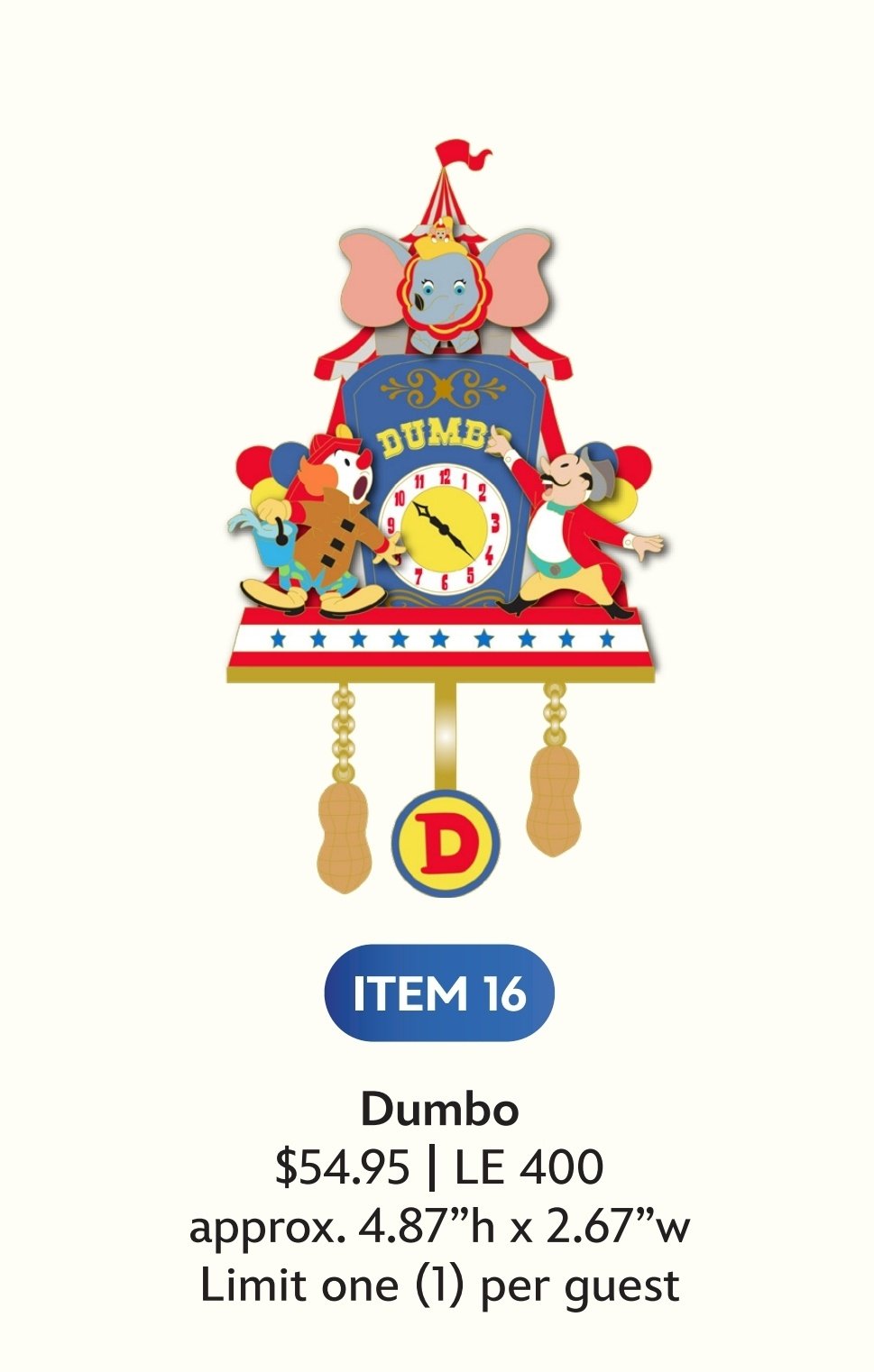 Image of Dumbo cuckoo clock le 400