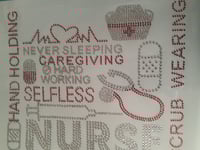 Image 1 of Caregiving Nurses Bling Hoodie