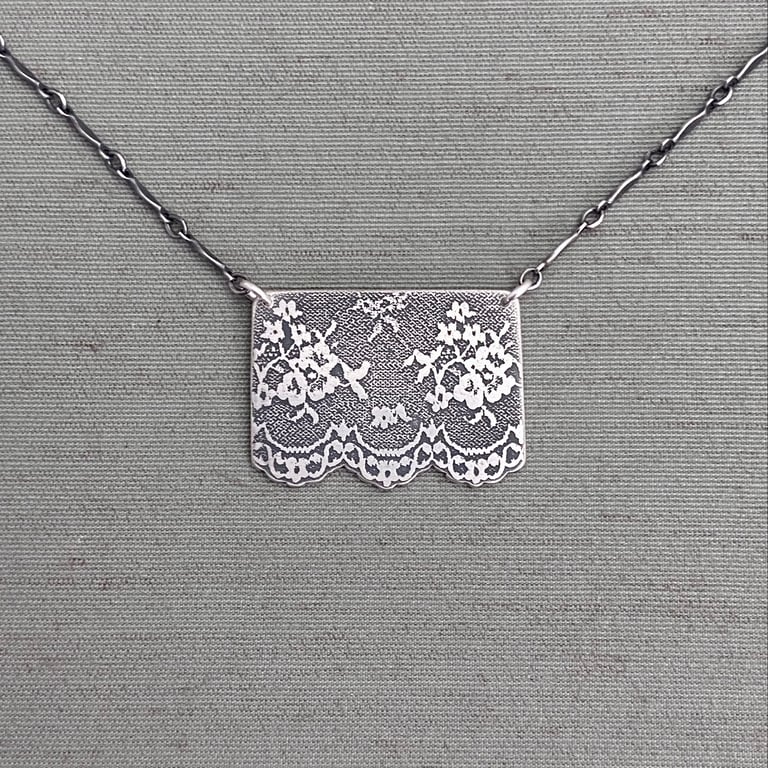 Silver Lace Necklace (No. 6) 