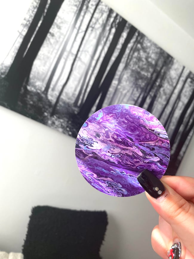 Purple Pour Sticker