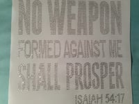 Image 1 of No Weapon Formed Against Me Shall Prosper Bling Tee