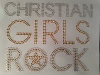 Image 1 of Christian Girls Rock Bling Tee
