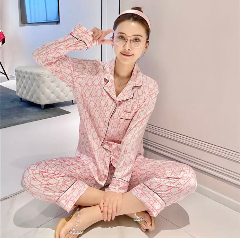 pink dior pjs