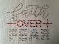 Image 1 of Faith Over Fear Bling Mask