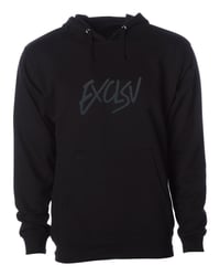 Embroidered EXCLSV Hoodie - Black