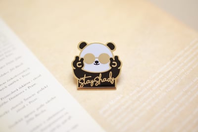 Image of Stay Shady Panda Enamel Pin