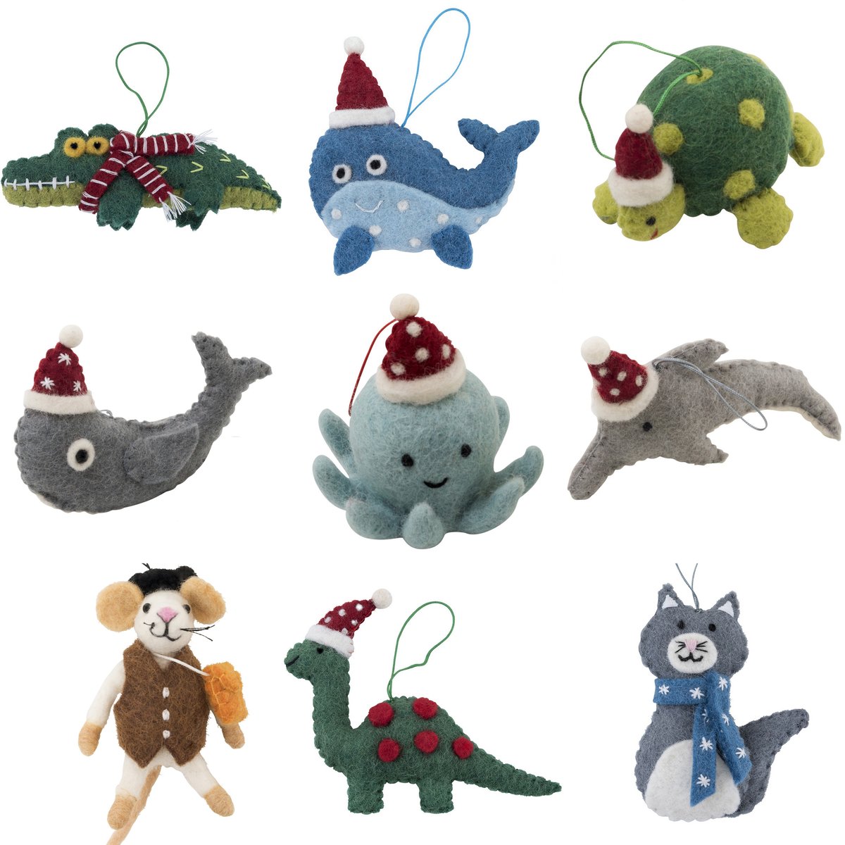 Fairtrade Felt Christmas Decorations 2 The Crafty Squirrel