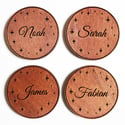 Woodcut Personalised Drinks Coaster Set