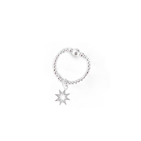 Image of Sterling Silver Sun Charm Ring