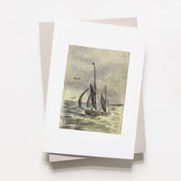 Sailing Boat Watercolour Card