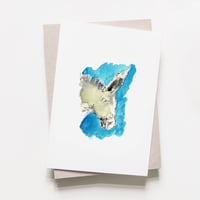 Donkey Watercolour Card