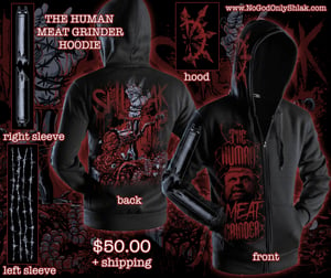 Image of HUMAN MEAT GRINDER zip up hoodie