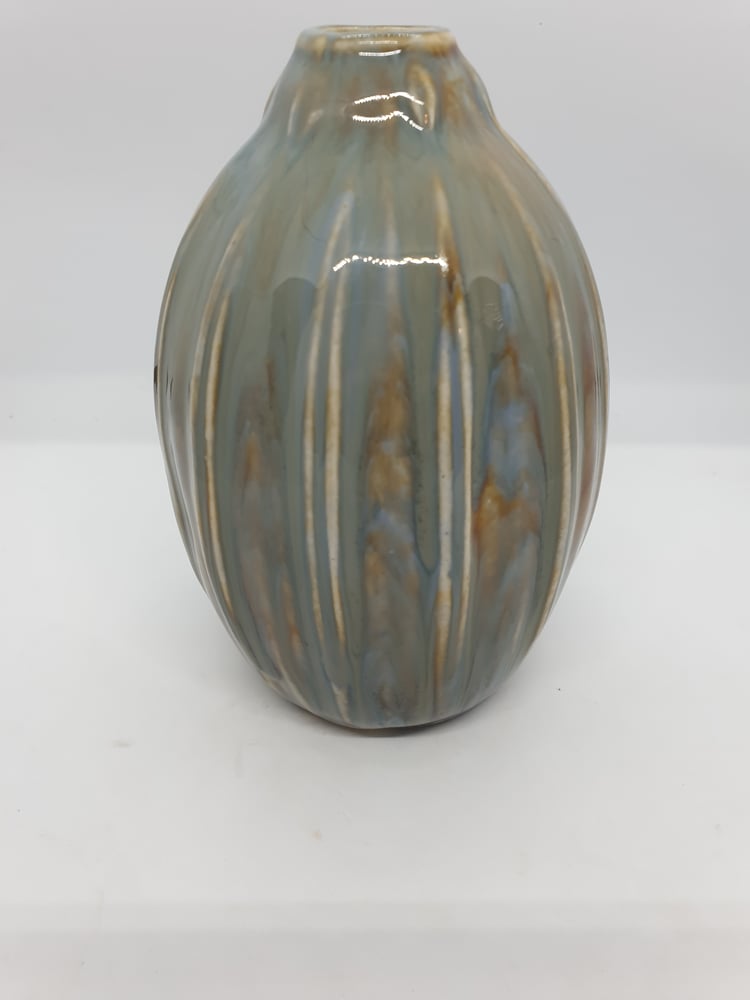 Image of Doulton Lambeth Ware Slip Cast Gourd Shape Vase #2