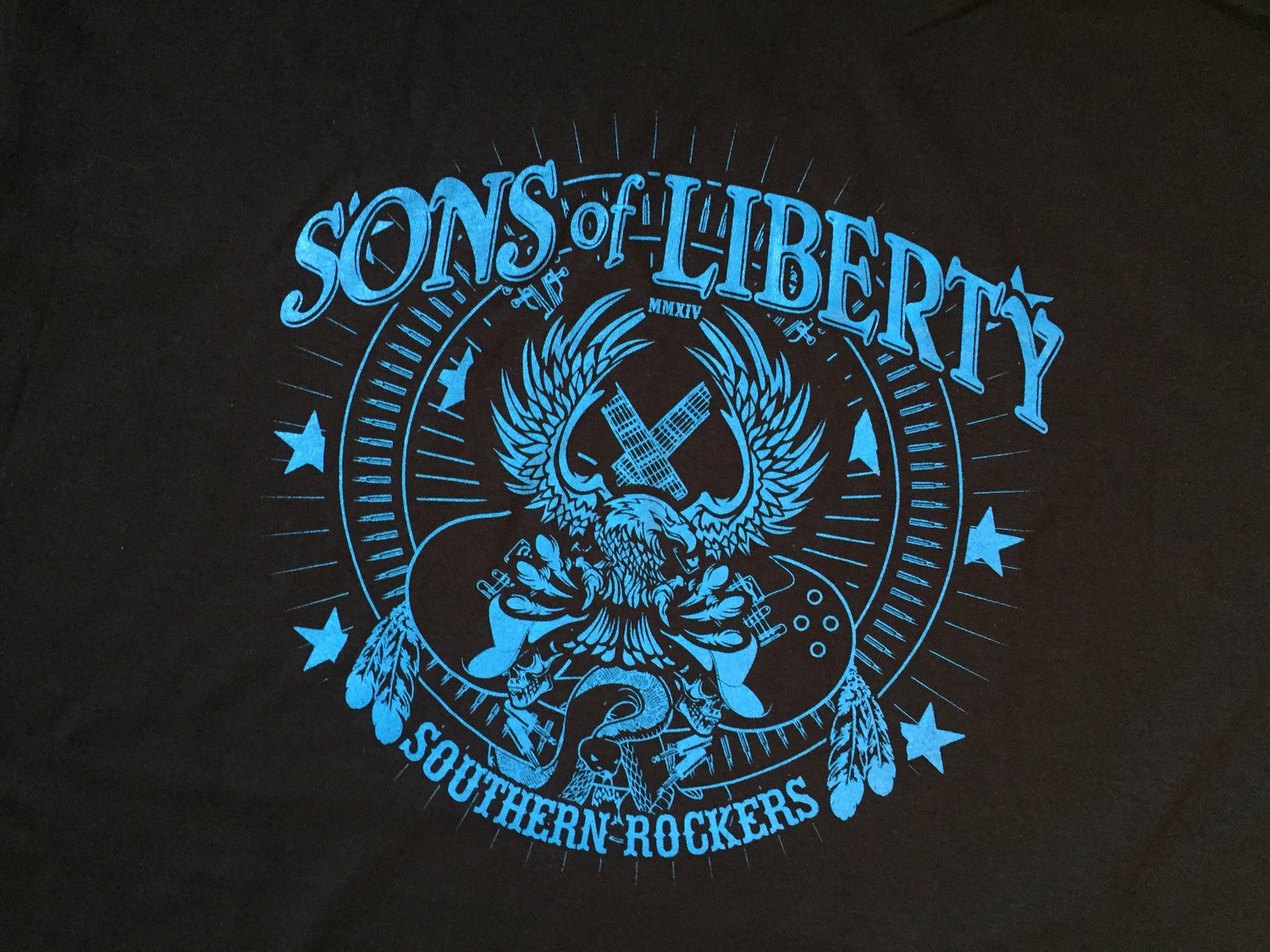 Image of T-Shirt: Southern Rockers - Glacier Blue / Black