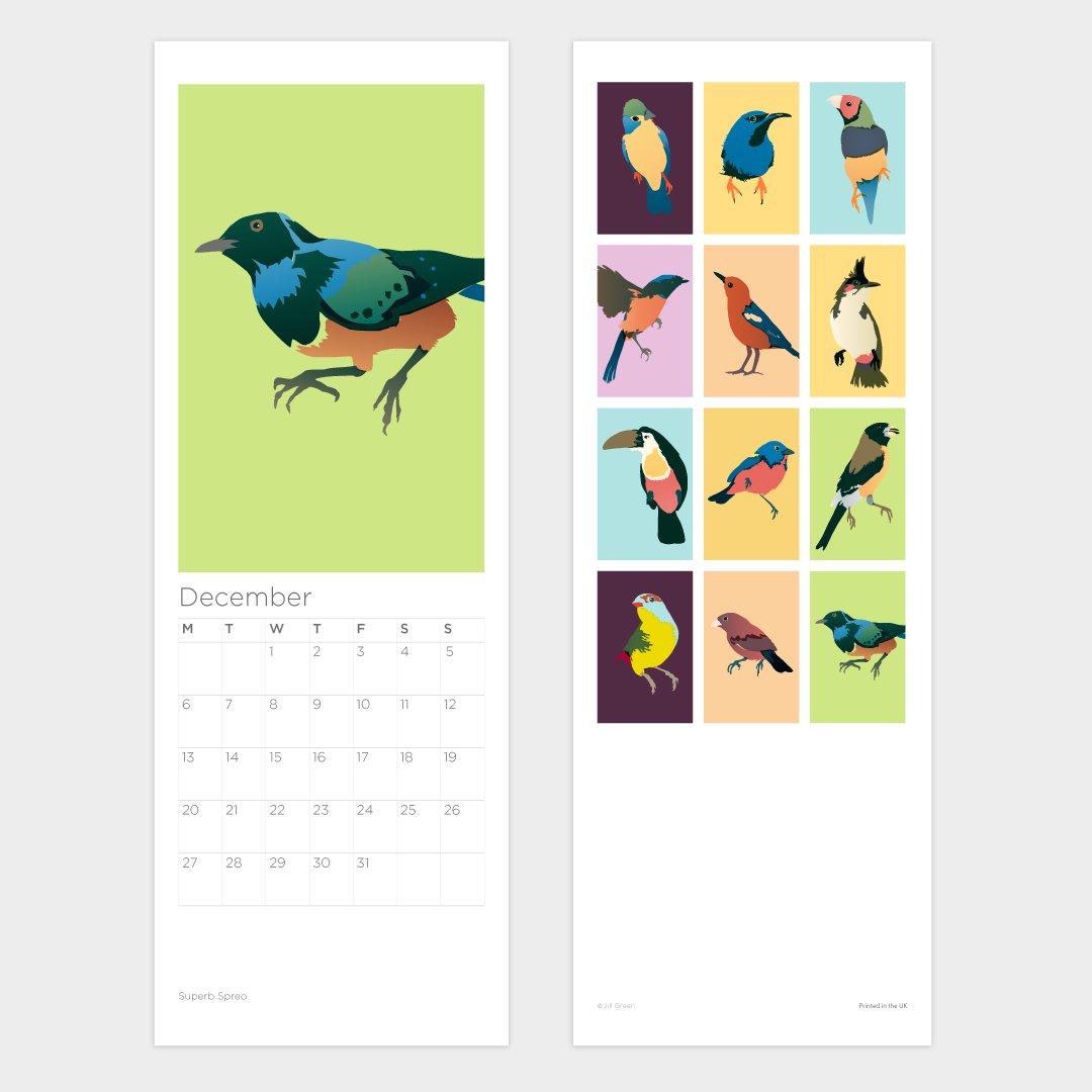 Reissue! Birds Calendar 2022 (Includes Free UK Shipping!) Shop Jill
