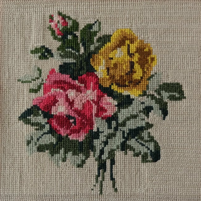 Vintage Square Cross-Stitch