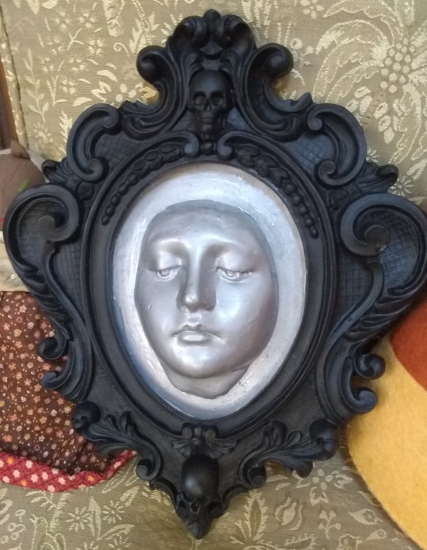 Image of Girl Trapped In A Mirror Sculpture Piece 