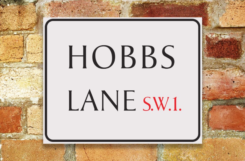 'Hobbs Lane' Road Sign 
