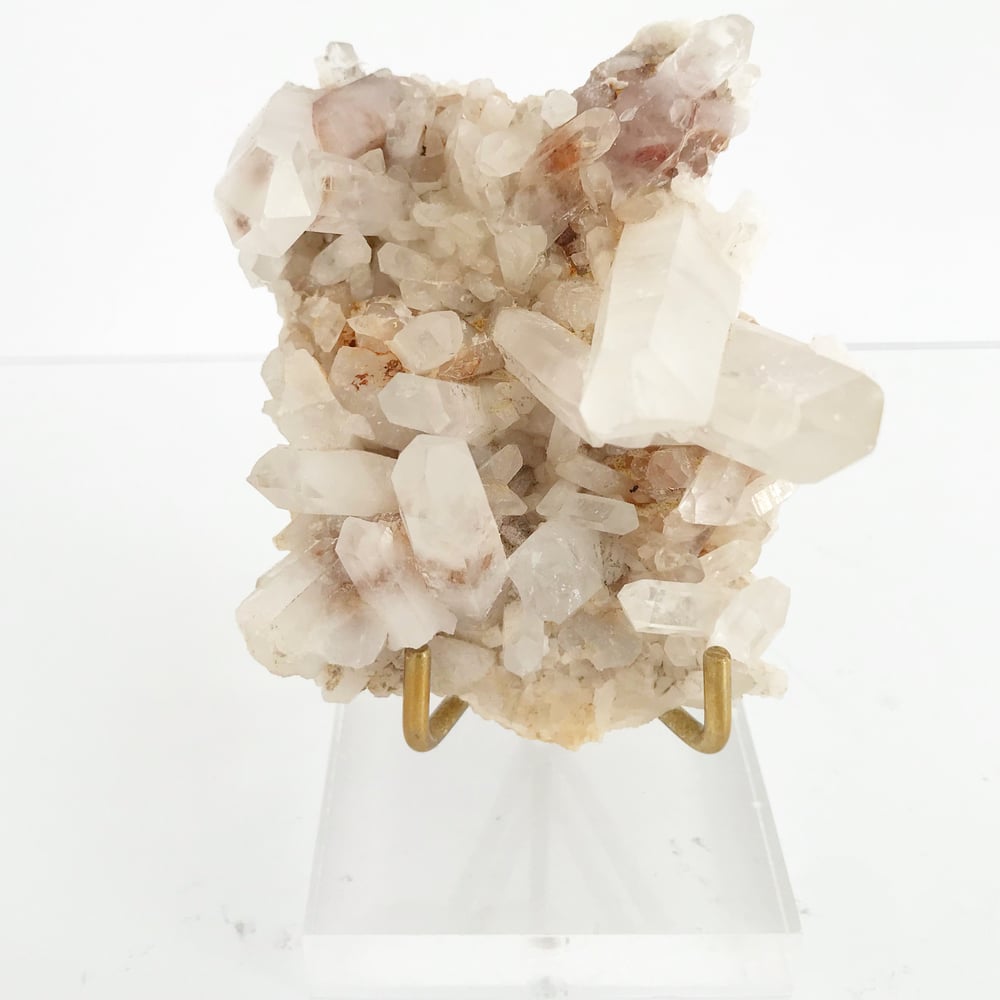 Image of Pink Quartz no.33 + Lucite and Brass Stand
