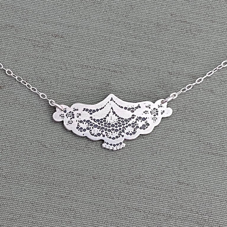 Sterling Silver Lace Necklace No. 2 Image 2
