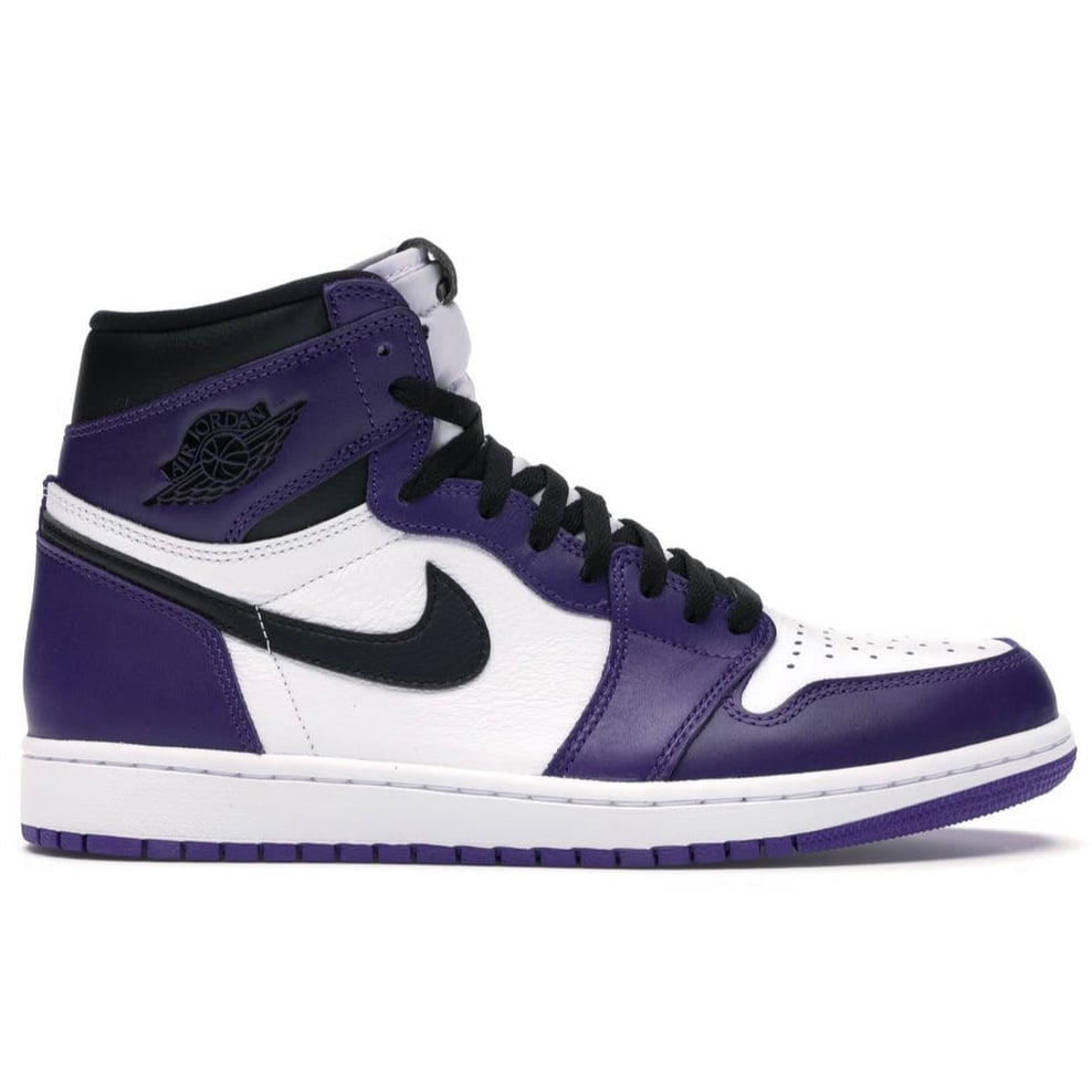 Image of Jordan 1 Retro High Court Purple White size 9 555088-500 USED